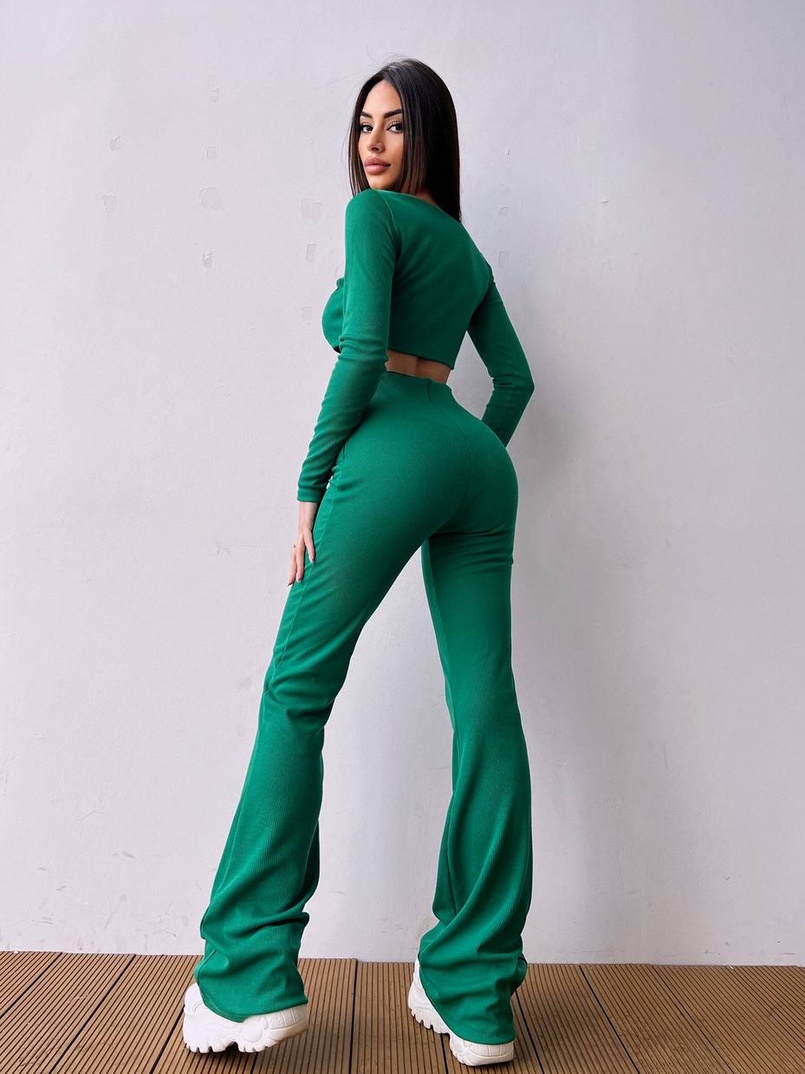 Комплект : штани кльош і топ на ґудзиках   | PUSHKA SHOP