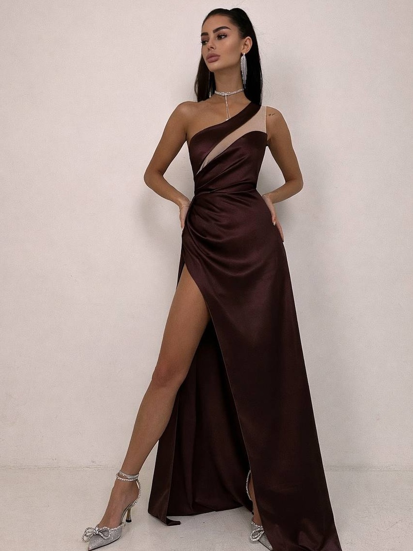 Атласна сукня максі  | PUSHKA SHOP