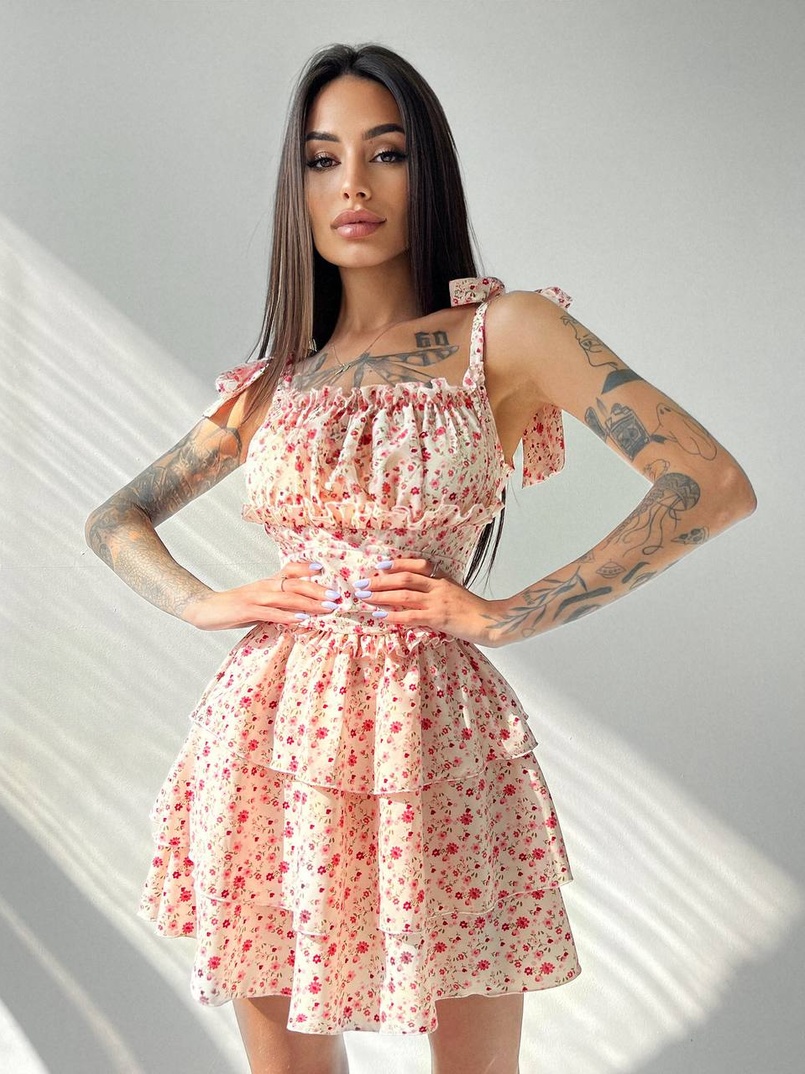 Платье с пышной юбочкой и корсетом | PUSHKA SHOP