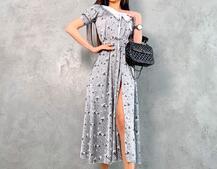 Шелковое платье со съёмным воротничком  | PUSHKA SHOP