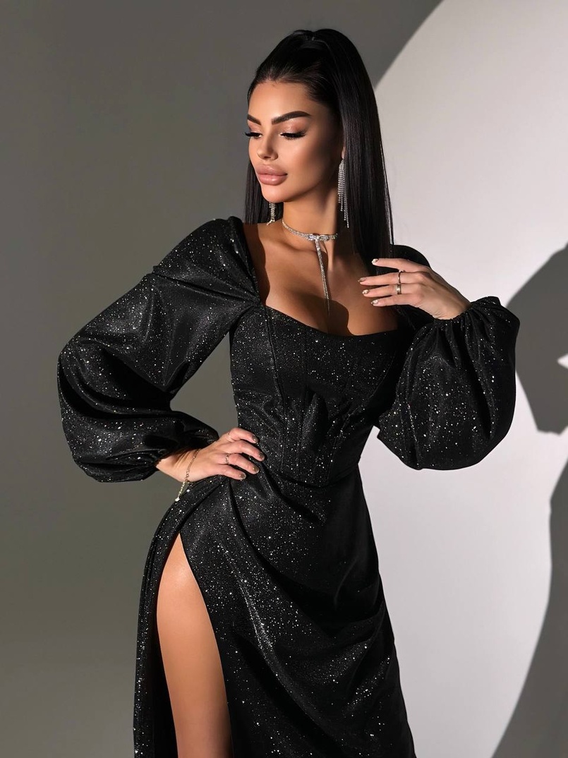 Сяючий комплект: корсет + спідниця  максі з драпіруванням | PUSHKA SHOP