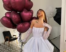 Комплект : мереживний корсет  з рукавичками + спідниця балон  | PUSHKA SHOP