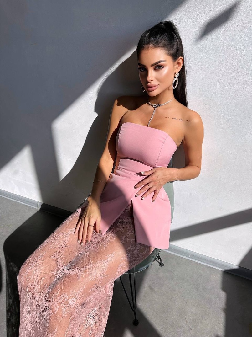 Комплект: піджак + блуза з баской + мереживна спідниця-шорти  | PUSHKA SHOP