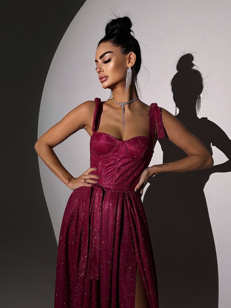 ✨Блискуча сукня максі з чашечками ✨ ✨Блискуча сукня максі з чашечками ✨ | PUSHKA SHOP