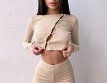 Комплект : штани кльош і топ на ґудзиках   | PUSHKA SHOP