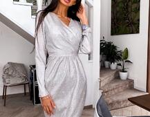 Платье-футляр из голографического трикотажа с люрексом  Платье-футляр из голографического трикотажа с люрексом  | PUSHKA SHOP