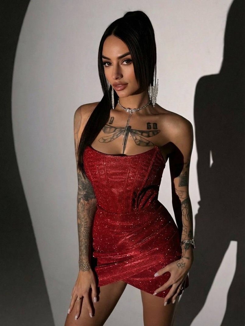 Сяюча корсетна  сукня міні  | PUSHKA SHOP