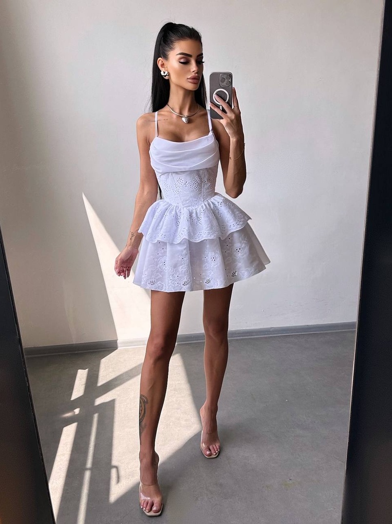 Корсетна сукня с пишною подвійною спідницею | PUSHKA SHOP