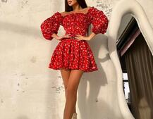 Сукня з воланами та шнурівкою по спинці Сукня з воланами та шнурівкою по спинці | PUSHKA SHOP