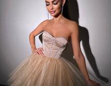 Комплект: корсет, декорований стразами + пишна фатинова спідниця Комплект: корсет, декорований стразами + пишна фатинова спідниця | PUSHKA SHOP