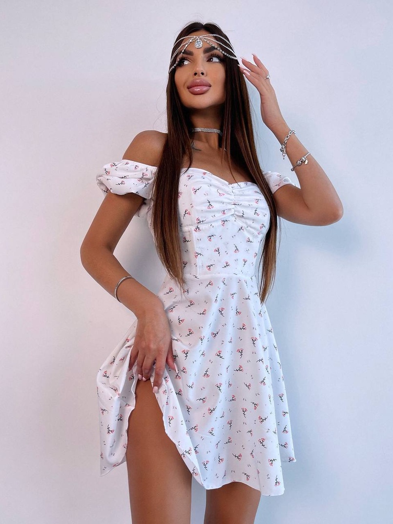 Сукня- міні у квітковий принт | PUSHKA SHOP