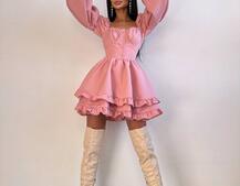 Лялькова сукня з пишною спідницею та корсетним верхом  | PUSHKA SHOP