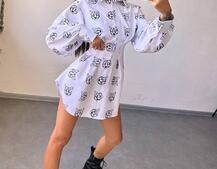 Приталена сорочка з принтом | PUSHKA SHOP