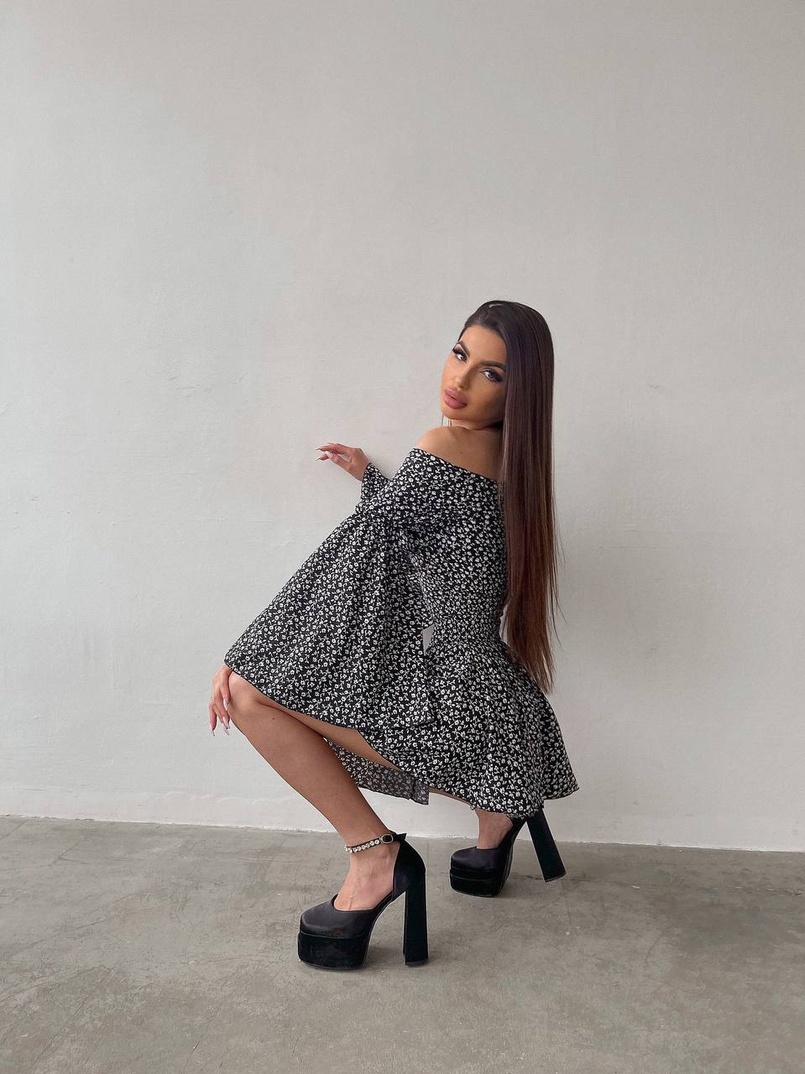 Комплект: платье с расклешенными рукавами + корсет  Комплект: платье с расклешенными рукавами + корсет  | PUSHKA SHOP