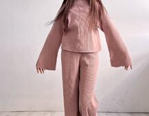 Повсякденний костюм із теплого трикотажу-рубчика | PUSHKA SHOP