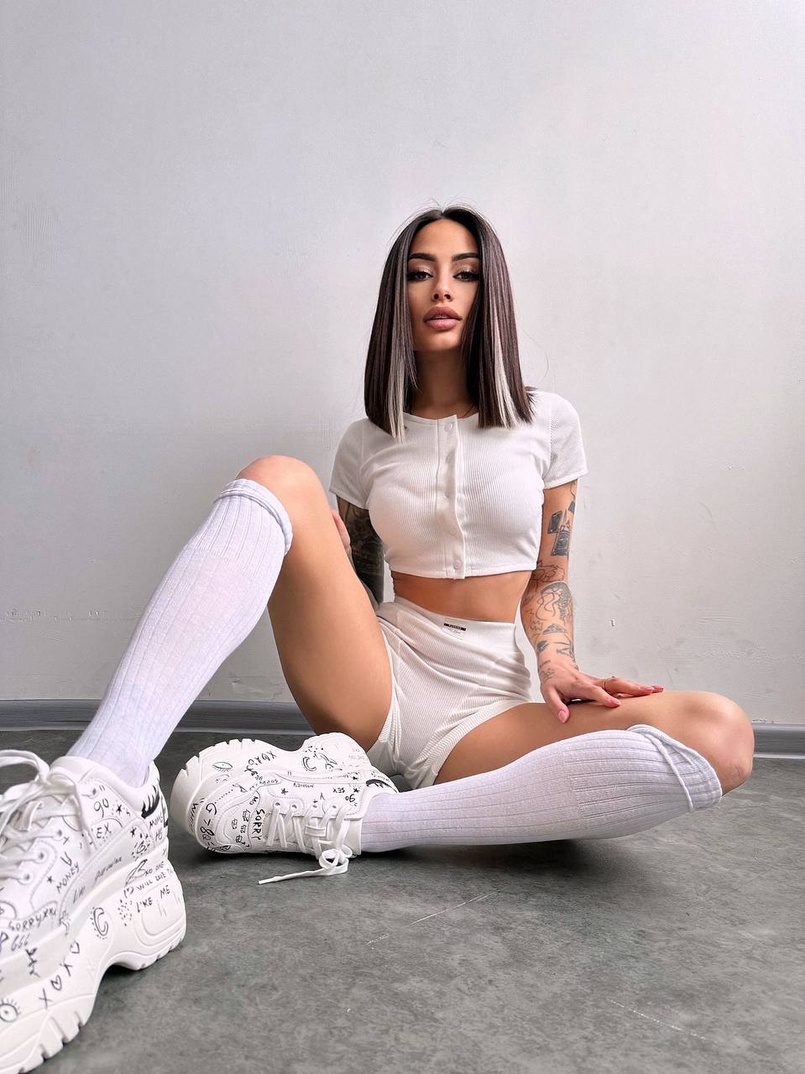 Комплект: топ на ґудзиках + велосипедки | PUSHKA SHOP