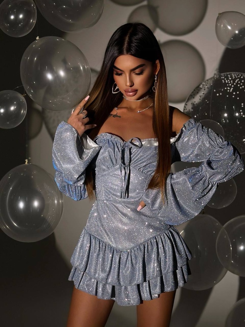 Сукня із пишною спідницею та воланами  | PUSHKA SHOP