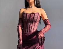 Мереживна сукня максі з рукавичками  | PUSHKA SHOP