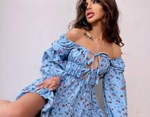 Сукня міні з квітковим принтом  Сукня міні з квітковим принтом  | PUSHKA SHOP