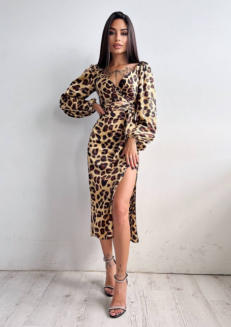 Комплект: топ із зав'язками на талії + спідниця міді з розрізом | PUSHKA SHOP