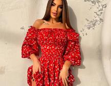 Сукня з воланами та шнурівкою по спинці Сукня з воланами та шнурівкою по спинці | PUSHKA SHOP