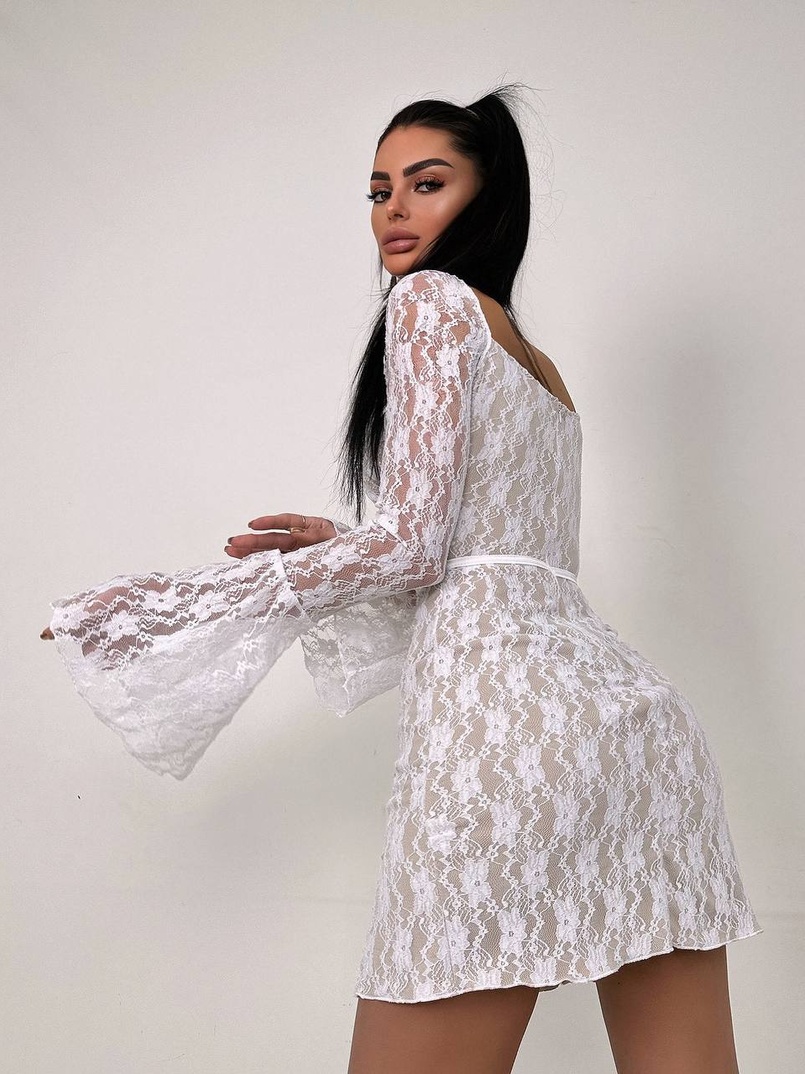 Мереживна сукня міні з чашечками    | PUSHKA SHOP
