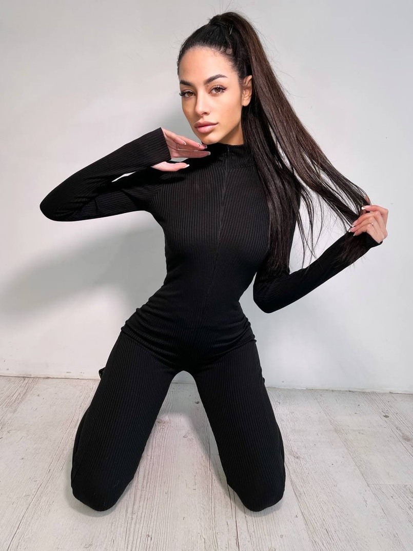 Трикотажный облегающий комбинезон  | PUSHKA SHOP