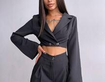 Брючный костюм с широкими штанами  | PUSHKA SHOP