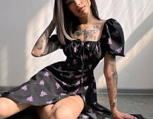 Сукня- міді з квітковим принтом Сукня- міді з квітковим принтом | PUSHKA SHOP