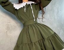 Платье со съёмным воротничком и подъюбником Платье со съёмным воротничком и подъюбником | PUSHKA SHOP