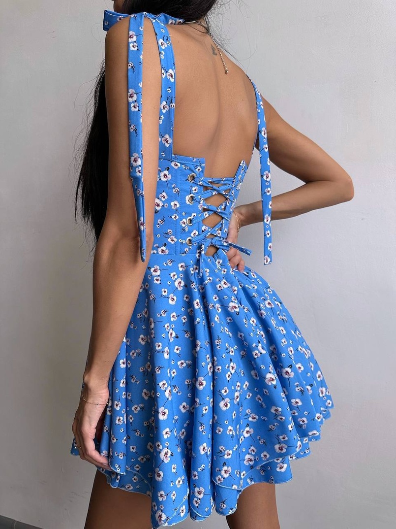 Корсетна сукня з подвійною спідницею  | PUSHKA SHOP