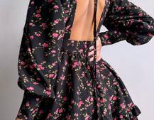 Сукня міні з пишною спідницею та драпіруванням на талії | PUSHKA SHOP