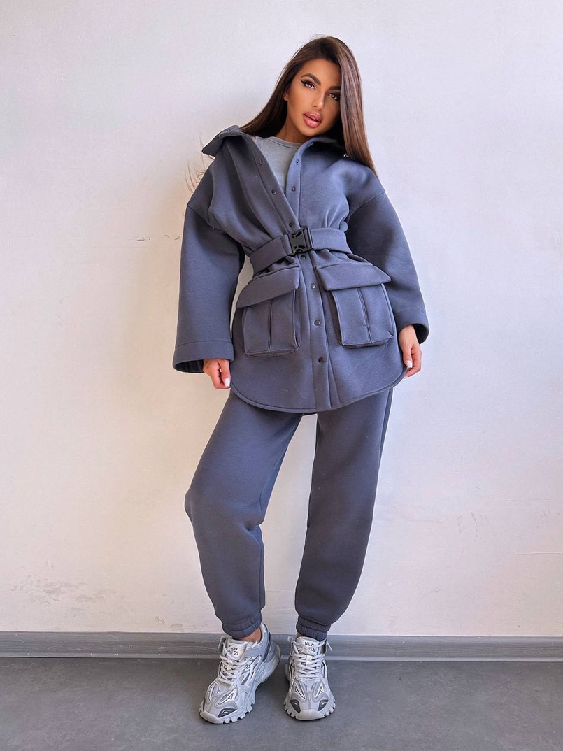 Комплект: тепла сорочка на кнопках + джоггери | PUSHKA SHOP