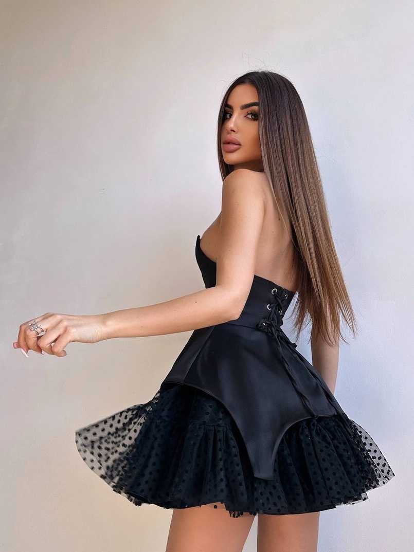 Атласна корсетна сукня  Атласна корсетна сукня  | PUSHKA SHOP