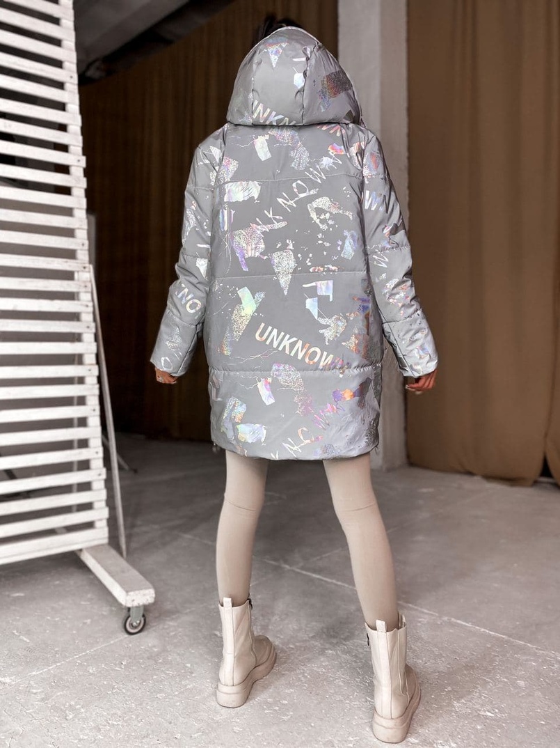 Тёплая рефлективная куртка с капюшоном ❄️ | PUSHKA SHOP