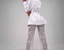 Комплект: мереживний корсет бюстьє + штани + піджак  | PUSHKA SHOP