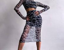 Комплект: топ + спідниця міді   Комплект: топ + спідниця міді   | PUSHKA SHOP