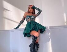 Комплект : мереживний корсет  з чашечками+ спідниця балон  | PUSHKA SHOP