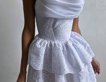 Корсетна сукня с пишною подвійною спідницею | PUSHKA SHOP