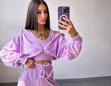 Велюровий комплект трійка  | PUSHKA SHOP