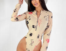 Боди с креативным принтом Боди с креативным принтом | PUSHKA SHOP