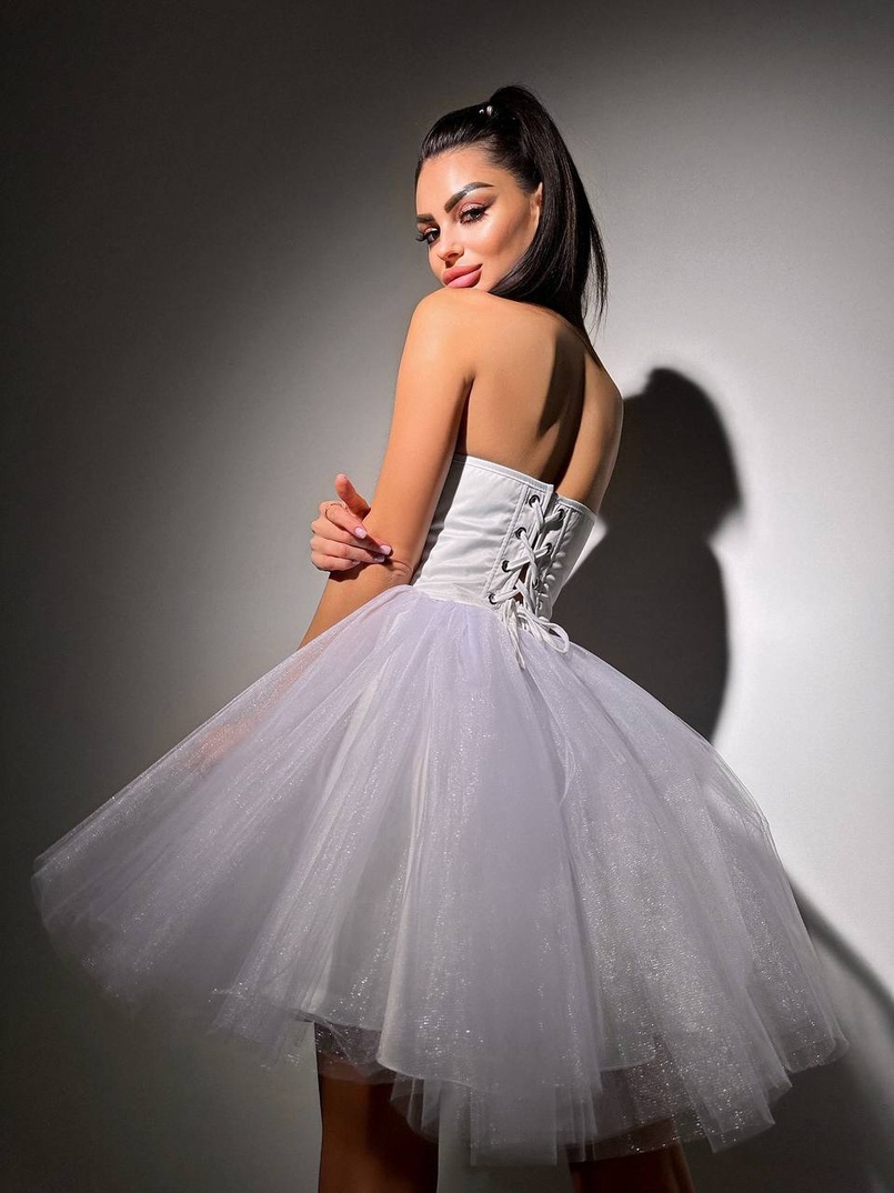 Комплект: корсет, декорований стразами  +  пишна фатинова спідниця | PUSHKA SHOP