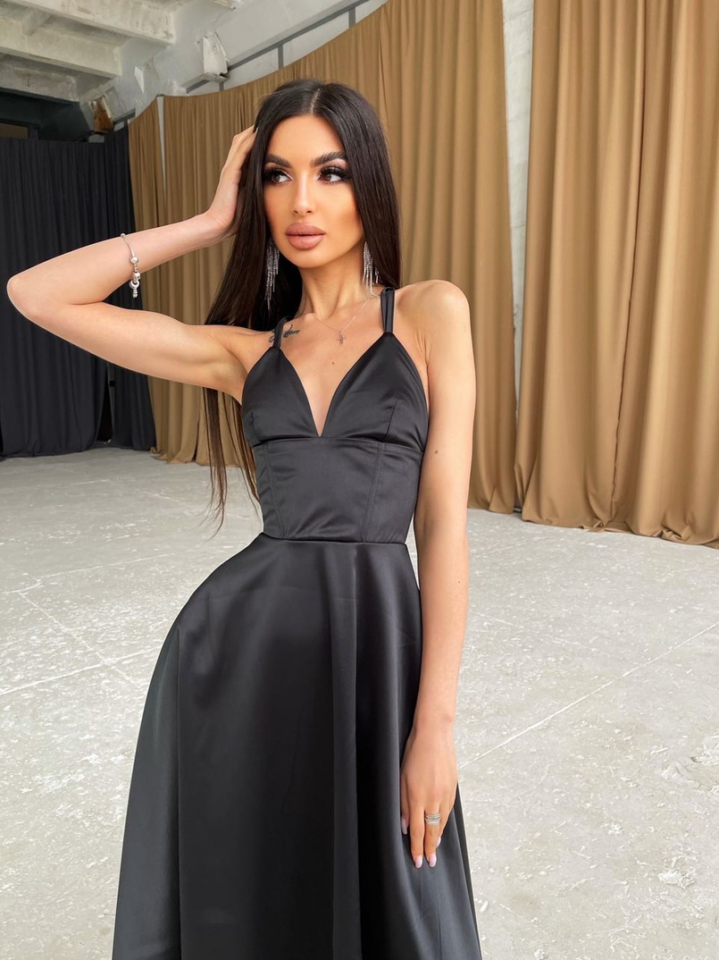 Платье-миди с корсетным верхом  | PUSHKA SHOP