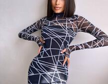 Сукня міді з принтом  | PUSHKA SHOP