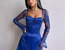 Атласна корсетна сукня-бюстьє + мереживне болеро | PUSHKA SHOP