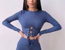 Трикотажний комплект: корсетний топ + легінси | PUSHKA SHOP