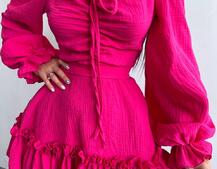 Муслінова сукня з рюшами   | PUSHKA SHOP