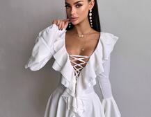 Сукня з з воланами на ґудзиках Сукня з з воланами на ґудзиках | PUSHKA SHOP