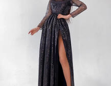 Блестящее платье-макси с голографическими блёстками Блестящее платье-макси с голографическими блёстками | PUSHKA SHOP