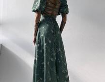 Платье миди со шнуровкой на спинке  Платье миди со шнуровкой на спинке  | PUSHKA SHOP